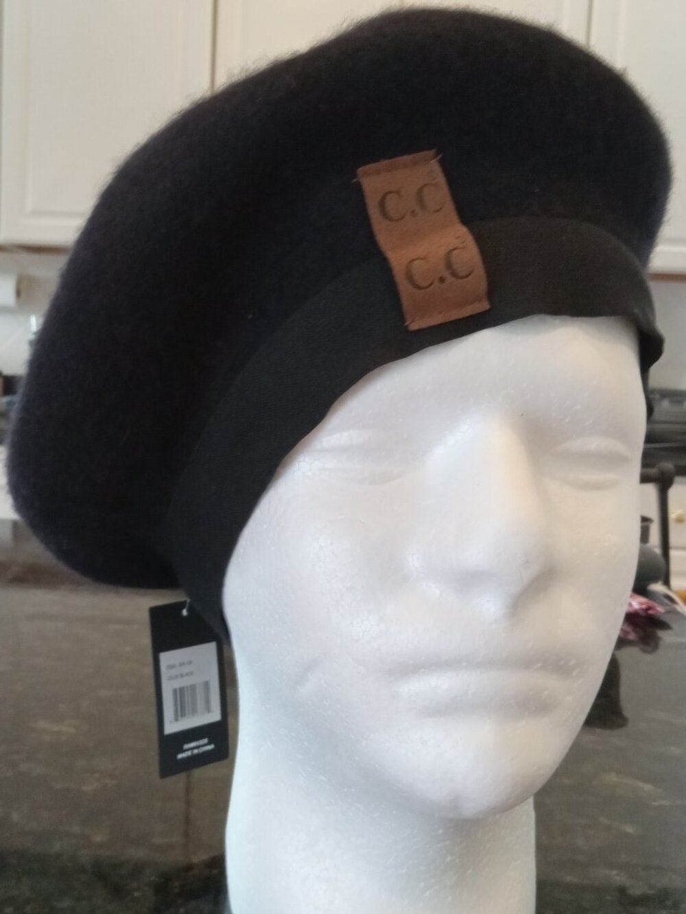 100% Wool Black Beret - NWT!